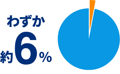 わずか約6%